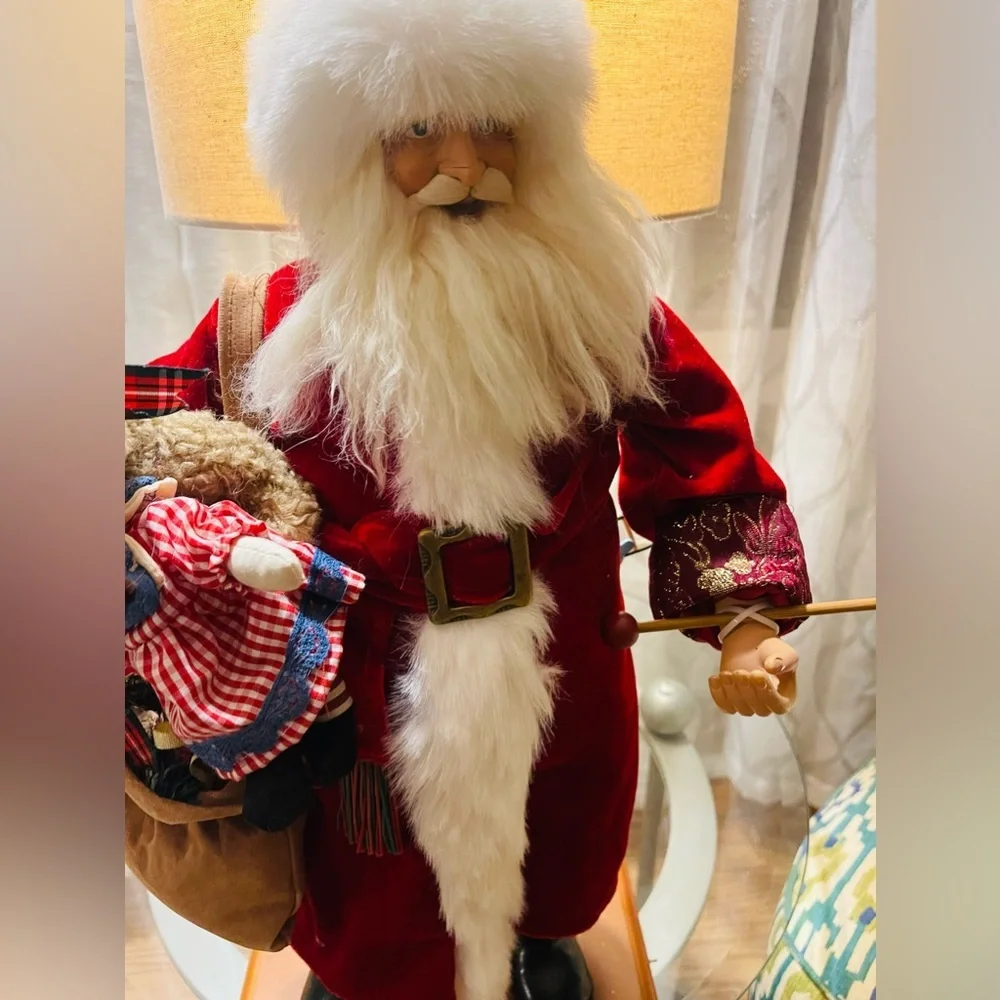 Christmas Pas Santa Claus 21”  Bring Toys Raggedy Bear And Raggedy Ann
